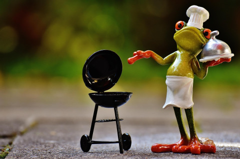 chef grilling bbq